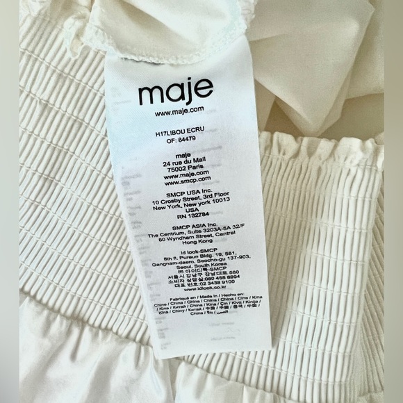 NWT Brand New MAJE white shirt size 1 - Picture 5 of 5